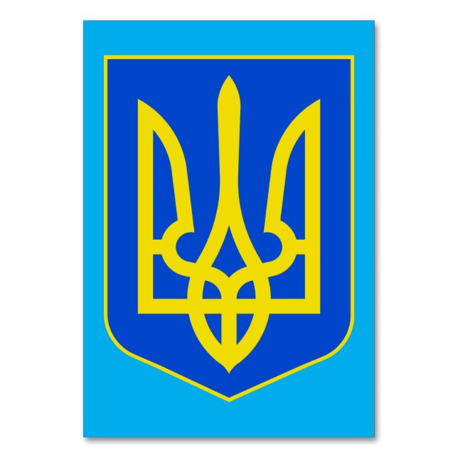Numéro De Table State Emblem of Ukraine Golden Trident Fine Art (Par défaut)