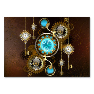 Numéro De Table Steampunk Rusty Background