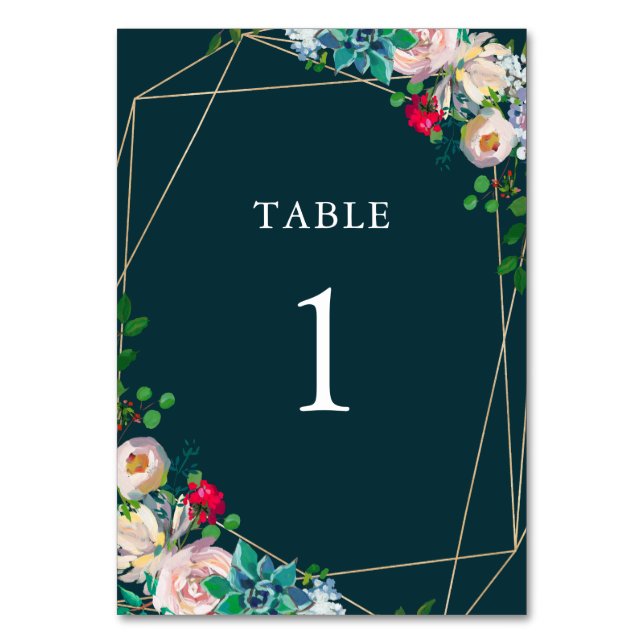 Numéro De Table Succulents & Gold Chic Wedding Programme (Par défaut)