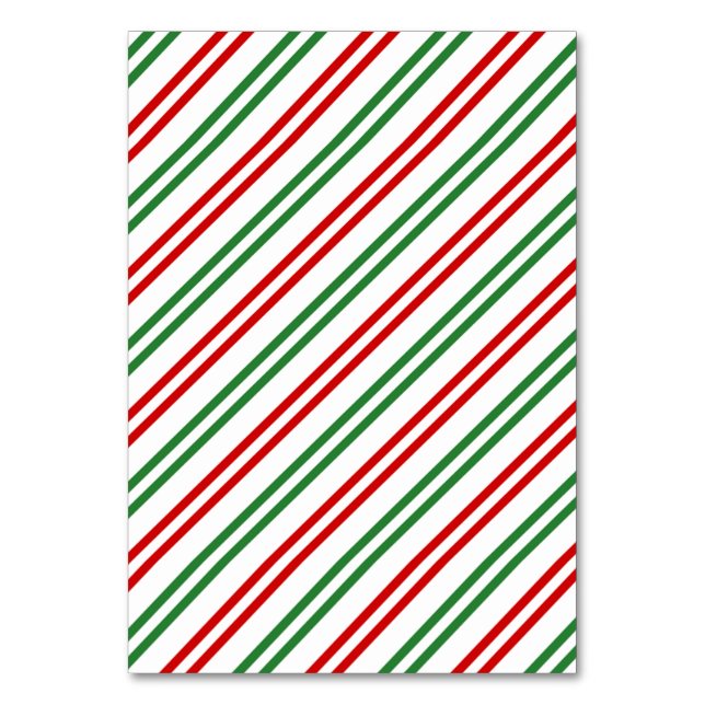 Numéro De Table Sucre de canne Noël rayures Rouge Vert (Par défaut)
