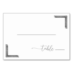 Numéro De Table Supports Géométriques Noirs Sophistiqués