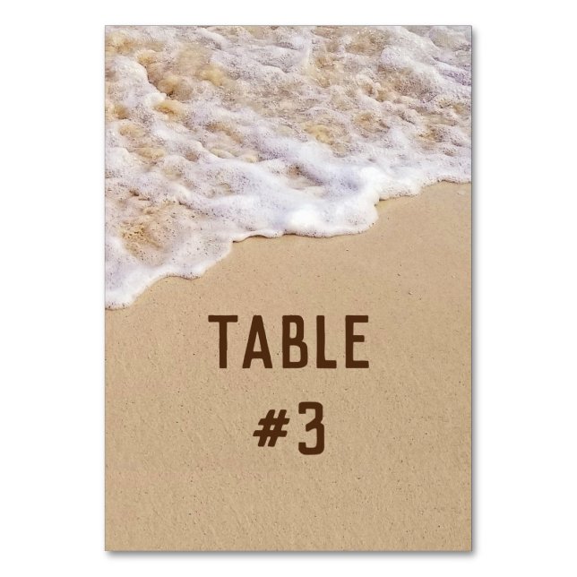 Numéro De Table Surf de mariage sur la plage (Par défaut)