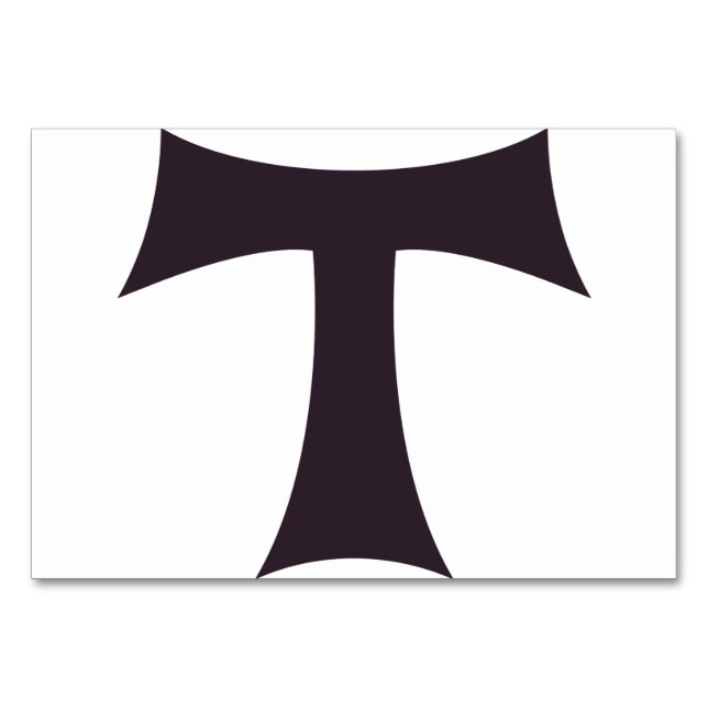 Numéro De Table Symbole de foi franciscaine de la Croix de Tau (Devant)