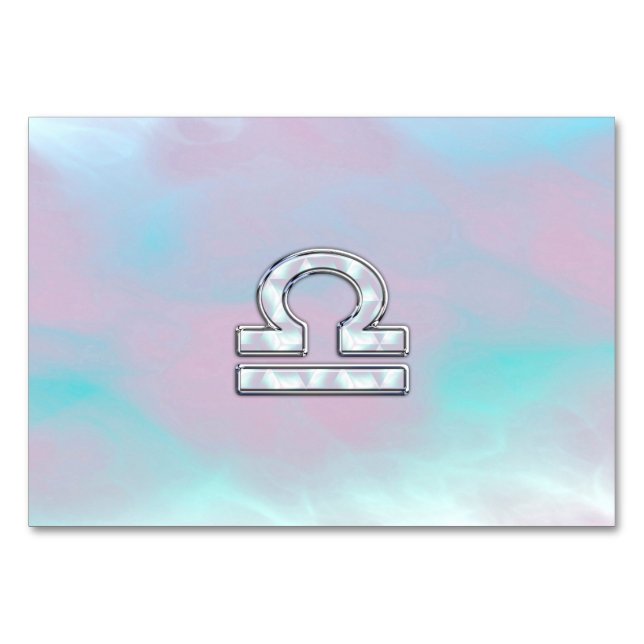 Numéro De Table Symbole de Libra Zodiac Mère de style perle (Devant)