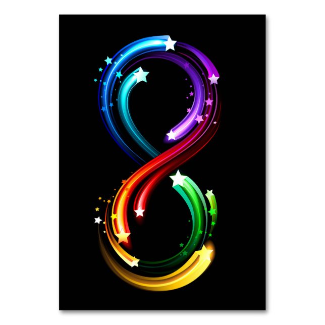 Numéro De Table Symbole de l'infini des comètes arc-en-ciel (Par défaut)