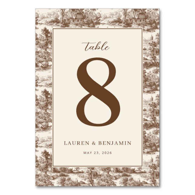 Numéro De Table Symbole d'infini sépia élégant (Par défaut)