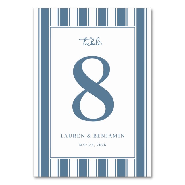 Numéro De Table Symbole élégant bleu de l'infini (Par défaut)