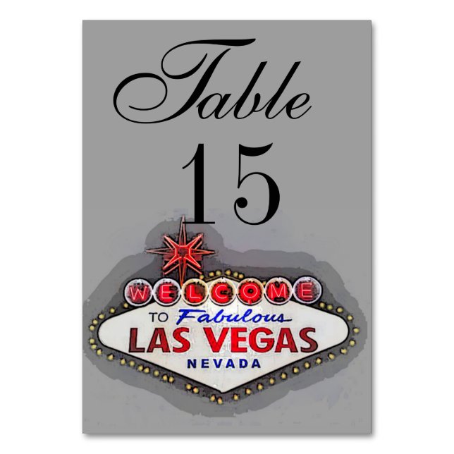 Numéro De Table SYMBOLE Las Vegas GRÂCE EN ARGENT (Par défaut)