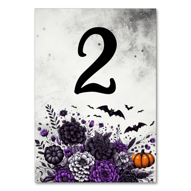 Numéro De Table Table Chauves-souris et Fleurs Numéro 2 (Par défaut)