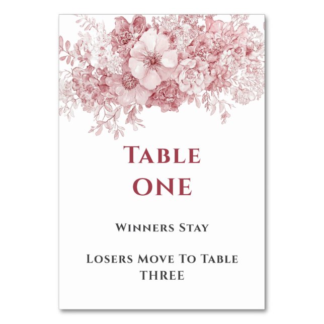 Numéro De Table Table de Bunco Floral Élégant Un (Par défaut)