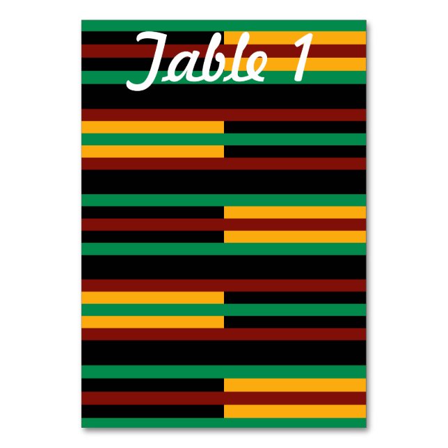 Numéro De Table Table de réception de mariage rayures Kente (Par défaut)