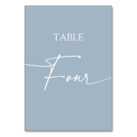 Table élégante minimaliste bleu-duvet quatre