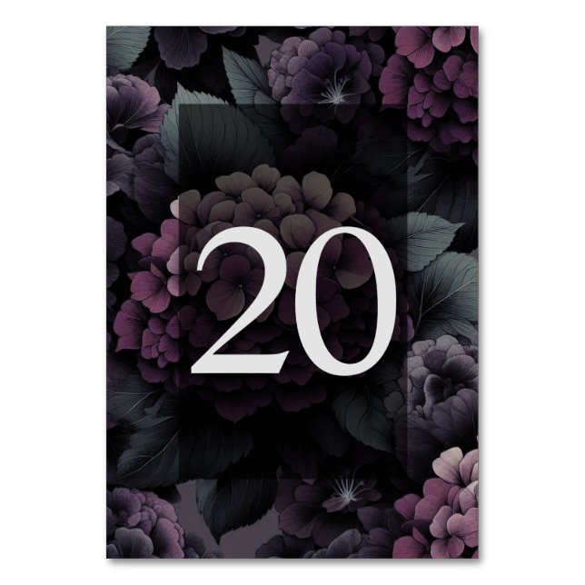Numéro De Table Table Fleurie Violet Humeur 20 (Par défaut)