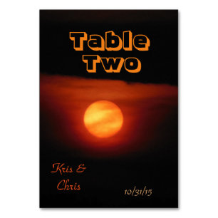 Numéro De Table Table Mariage de la lune de récolte complète
