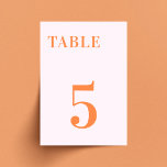 Numéro De Table Table Mariage Rose Orange Pêche Abricot Écrasé 7<br><div class="desc">Ajoutez une touche vibrante à votre mariage avec ce numéro de table de mariage Rose Orange Abricot pêche Crush Table 7. Doté d'un beau mélange de roses doux, d'orangés et d'abricots, ce numéro de table améliore la décoration de votre réception avec son design joyeux et accrocheur. Parfait pour les mariages...</div>