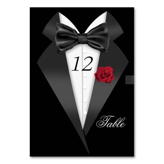 Numéro De Table Table noire officielle Tuxedo Numéro Siège 2 (Par défaut)
