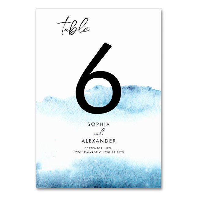 Numéro De Table Table number signs for a Modern Wedding.  (Par défaut)