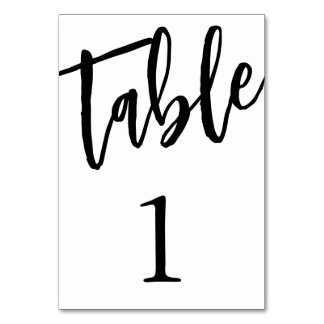 Numéro De Table Table numéro 1 minimaliste noir et blanc