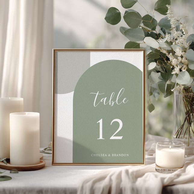Numéro De Table Table Numéro d'Arch Bohème Rustique Vert Sauge Mod (Créateur téléchargé)