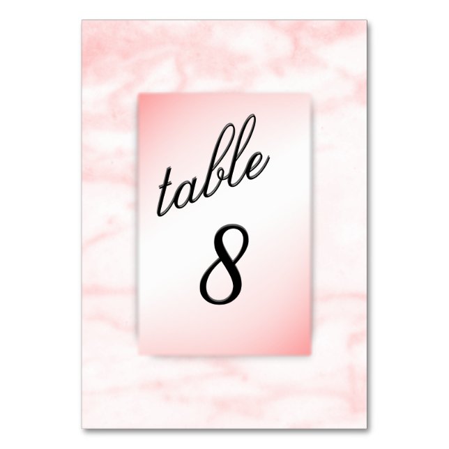 Numéro De Table Table numéro en marbre rose (Par défaut)