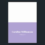 Numéro De Table Table personnalisée de typographie violet de lavan<br><div class="desc">Gras Lavender Purple Typographie Table personnalisée Carte Place</div>