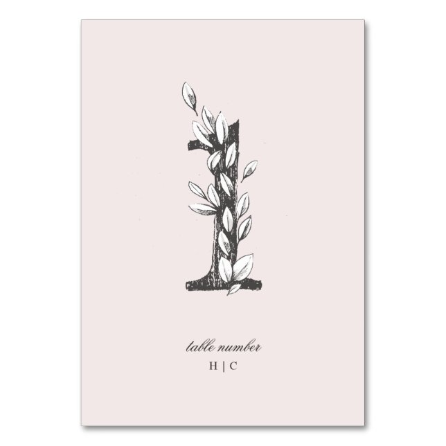 Numéro De Table Tableau 1 Beau Blush Floral Numbers Mariage (Par défaut)