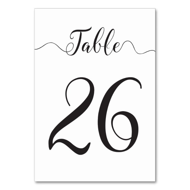 Numéro De Table Tableau 26 (Par défaut)