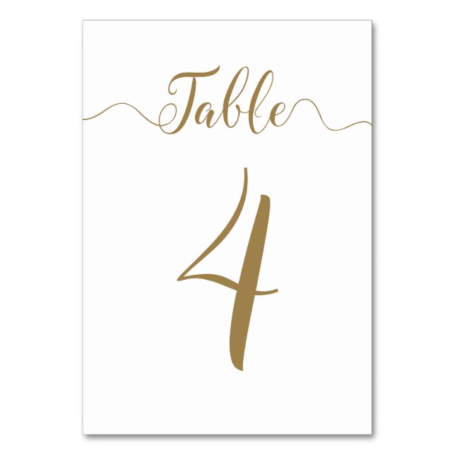 Numéro De Table Tableau 4 Numéros du tableau des Mariages d'or (Par défaut)