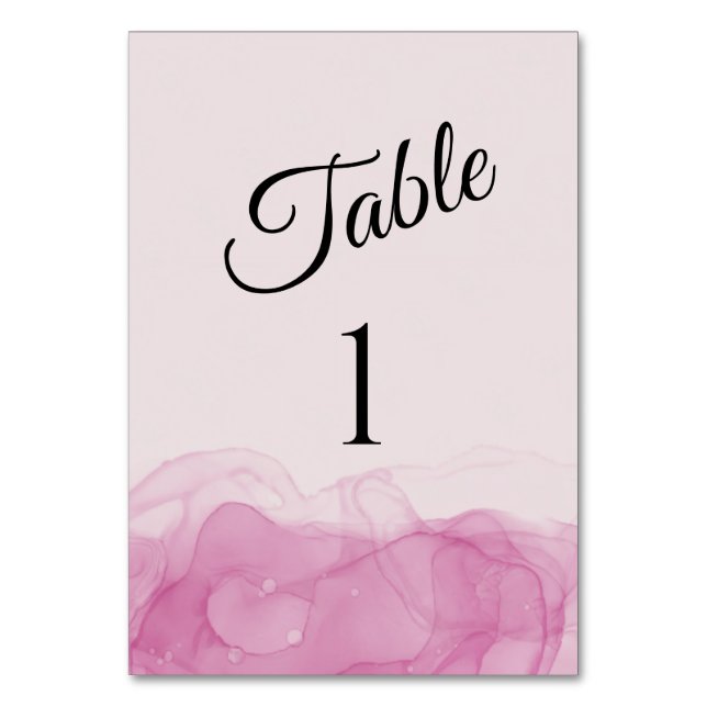 Numéro De Table Tableau mariage rose-numérique (Par défaut)