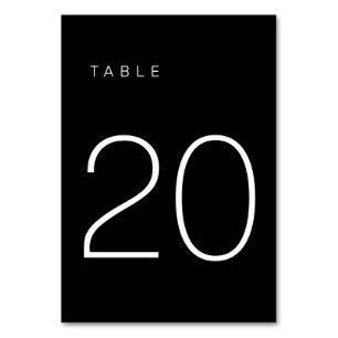 Numéro De Table Tableau minimaliste moderne noir et blanc Numéro 2