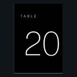 Numéro De Table Tableau minimaliste moderne noir et blanc Numéro 2<br><div class="desc">Ce numéro de table minimaliste moderne est parfait pour les numéros de table mariages ou n'importe quel numéro de table de fête! Entièrement personnalisable !</div>