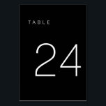 Numéro De Table Tableau minimaliste moderne noir et blanc Numéro 2<br><div class="desc">Ce numéro de table minimaliste moderne est parfait pour les numéros de table mariages ou n'importe quel numéro de table de fête! Entièrement personnalisable !</div>