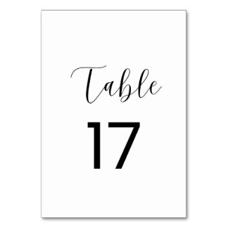 Numéro De Table Tableau minimaliste numéro 17