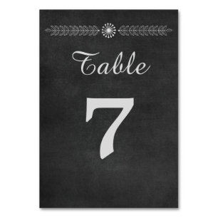Numéro De Table Tableau noir et blanc Mariage