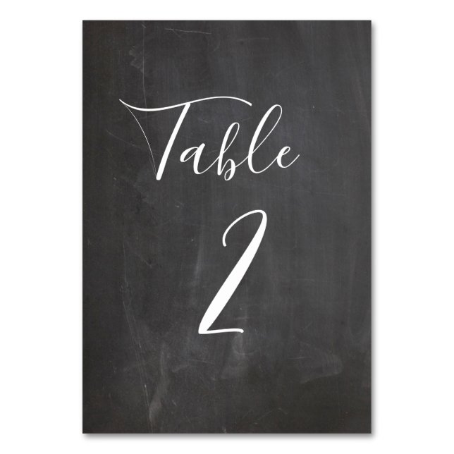 Numéro de table tableau noir. Mariage moderne gris (Par défaut)
