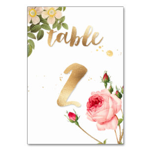 Numéro De Table Tableau PixDezines 2/Roses Vintages/Redoute