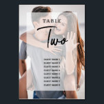 Numéro De Table Tableau simple 2 Mariage superposé photo<br><div class="desc">Un design mariage simple et élégant de 2 photos superposées. Ce design contemporain et moderne est idéal pour les mariages du printemps, de l'été, de l'automne et de l'hiver en toute saison. Un look vellum élégant superposé avec la typographie de calligraphie noire. Un élégant design élégant de numéro de table...</div>