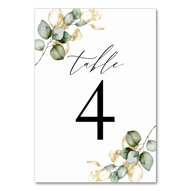 Numéro De Table Tableau vert n° 4 (Par défaut)