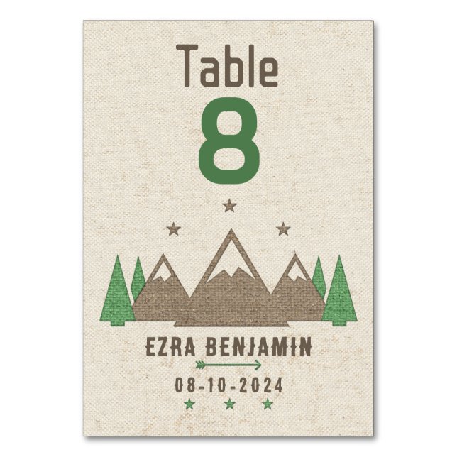 Numéro De Table Tente Canvas Camping Bar Mitzvah (Par défaut)