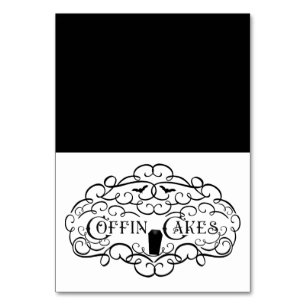 Numéro De Table Tentes de nourriture vintage élégant Halloween Cof