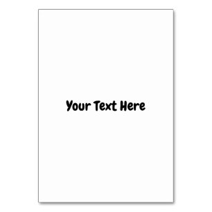 Numéro De Table Texte personnalisé