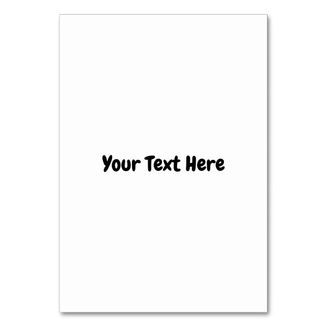 Numéro De Table Texte personnalisé (Par défaut)