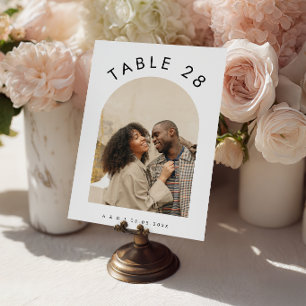 Numéro De Table Texte photo Arché Boho Minimal Minimaliste Mariage