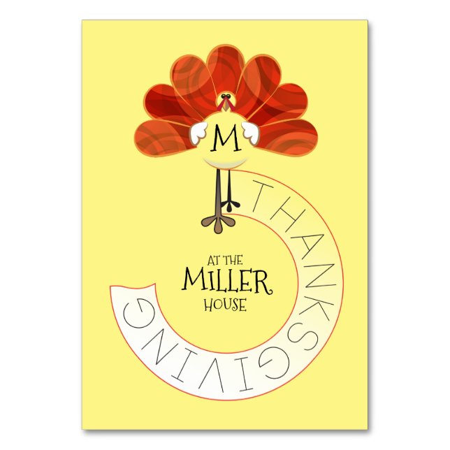 Numéro De Table Thanksgiving Turquie (Par défaut)