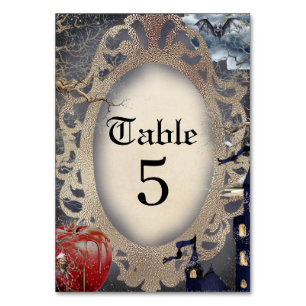 Numéro De Table Thème de conte de fée Halloween Blanche-Neige effr