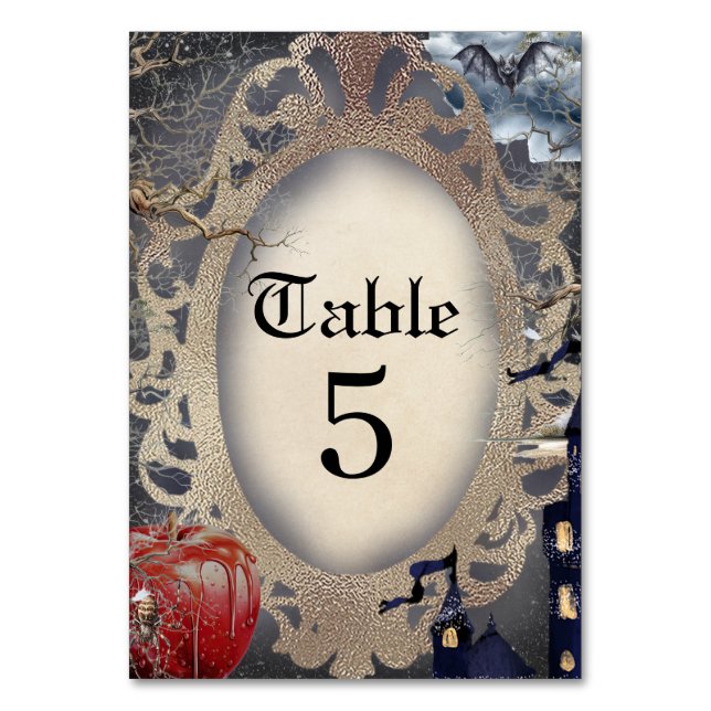 Numéro De Table Thème de conte de fée Halloween Blanche-Neige effr (Par défaut)