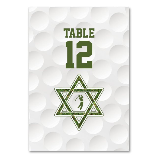 Numéro De Table Thème de golf Golf Bar Mitzvah (Par défaut)