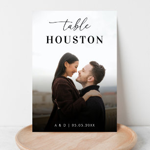 Numéro De Table Thème de voyage moderne Destination Nom Mariage ph