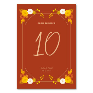 Numéro De Table Thème Mariage classique