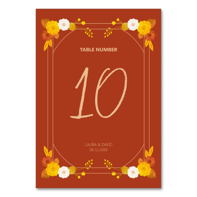 Numéro De Table Thème Mariage classique (Par défaut)